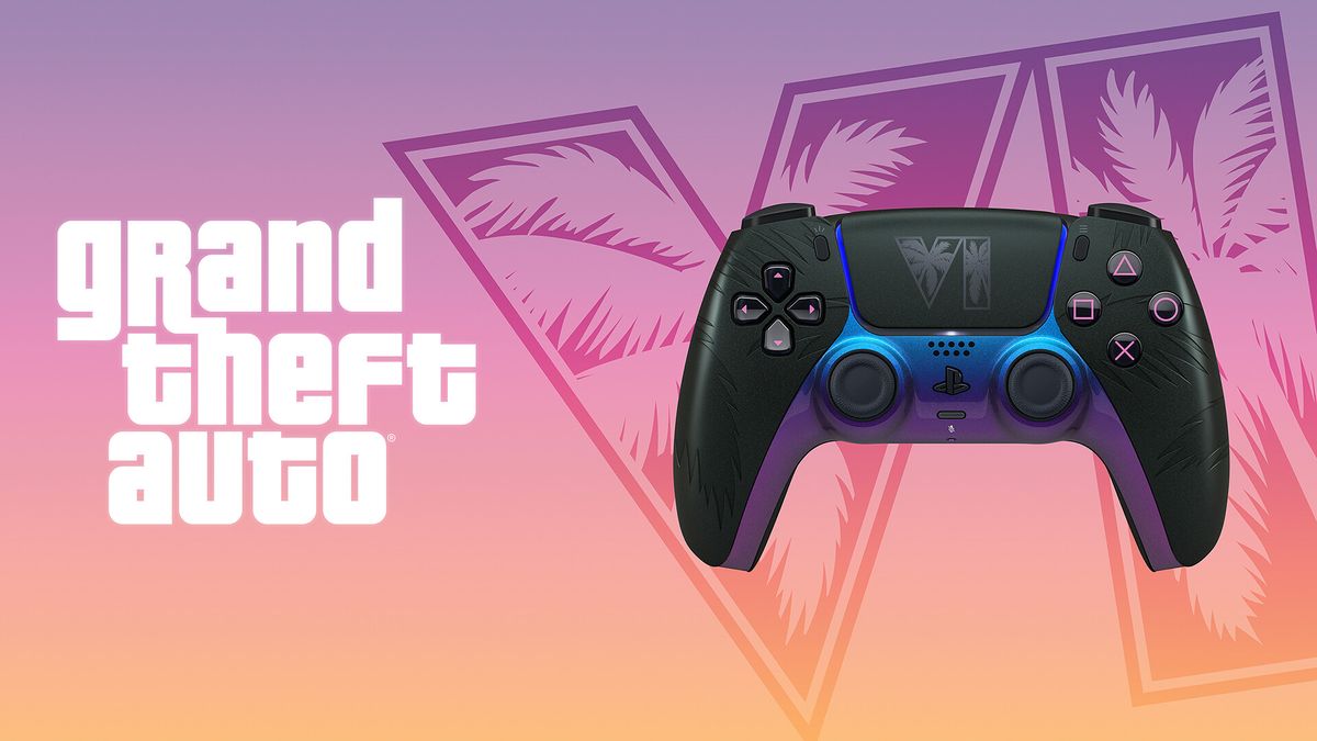 GTA VI limit&aacute;lt PS5 Dual Sense kontroller - Fekete