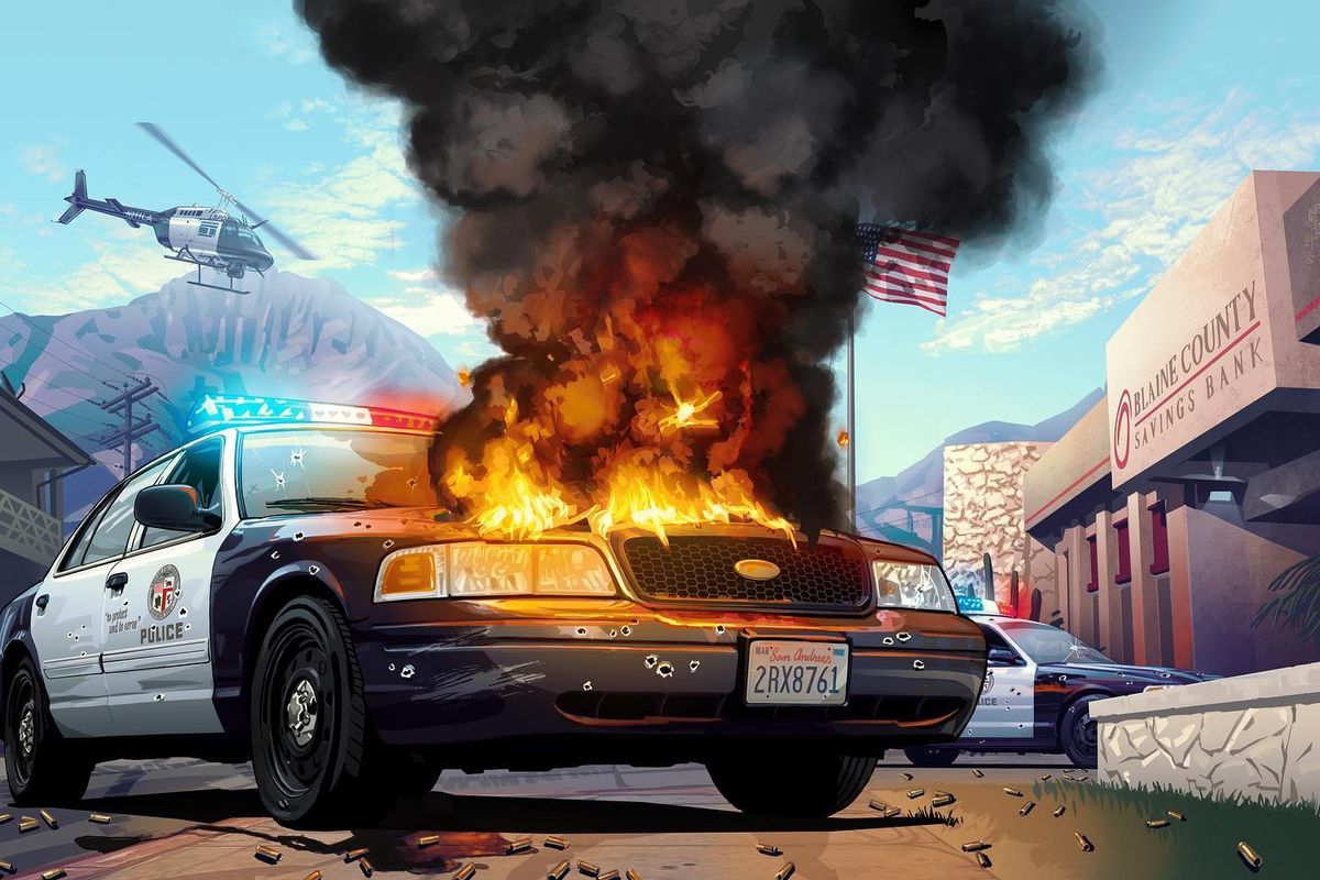 GTA V rare police car artwork